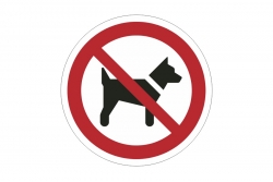 Znak zakazu naklejka - Zakaz wstępu ze zwierzętami