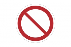 Znak zakazu naklejka - ogólny znak zakazu