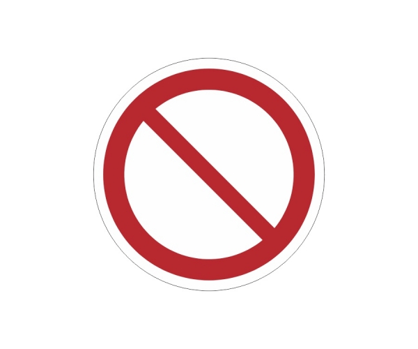 znak zakazu naklejka - ogólny znak zakazu - sklep bhp elmetal tablice i naklejki bhp 4