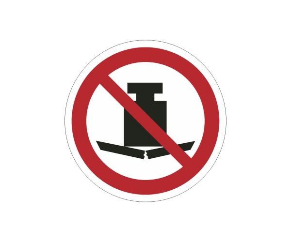 znak zakazu naklejka - nie obciążać - sklep bhp elmetal tablice i naklejki bhp 4