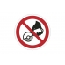 znak zakazu naklejka - nie używać z ręczną szlifierką - sklep bhp elmetal tablice i naklejki bhp 5